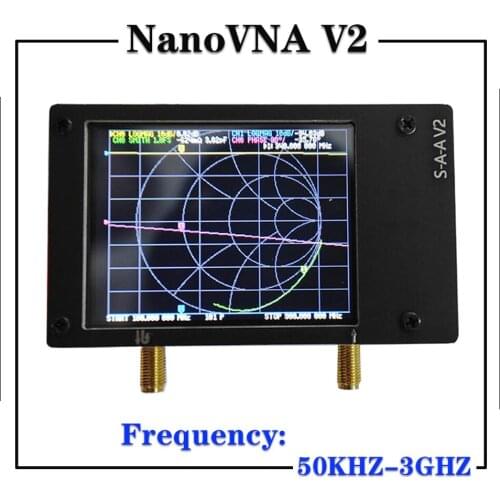 S-A-A-2 NanoVNA V2 50KHz-3GHz Vector Network Analyzer HF VHF UHF Antenna Analyzer Shortwave Black