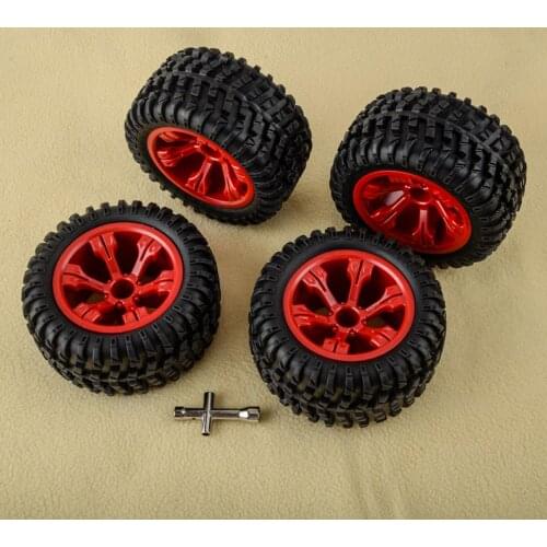 4Pcs Upgrade Tyres Tires Parts 110mm Fit For Wltoys 12427 12428 144001 124018 124019 12428-A 12428-B 12428-C 1/12 RC Model Car