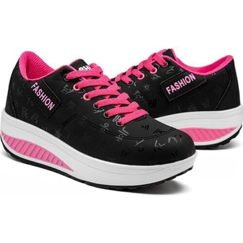 2020 Women Autumn Flat Platform PU Leather Sneakers Woman Lace Up Vulcanized Shoes Ladies Comfort Female Fashion Plus Size