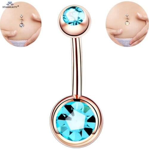 1pc Top Bijoux Navel Piercing Ombligo Sexy Belly Button Piercing Nombril Golden Bar Navel Rings Stainless Steel Jewelry Pircing
