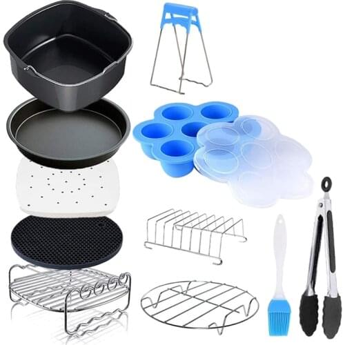 11 Pieces of Square Air Fryer Accessories, Suitable for Air Fryer, COSORI and Other Square Air Fryer and Oven