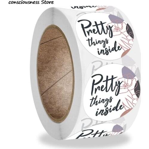 2.5cm 500pcs/roll Pretty Thing Indise Stickers Stationery Party Wedding Decoration Gift Seal Labels Thank You Sticker