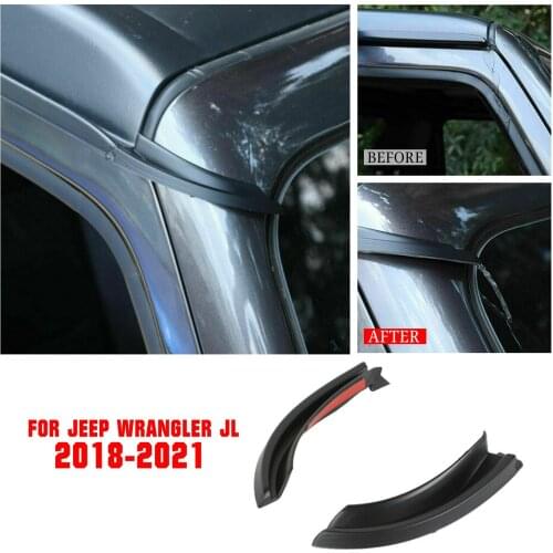 2Pcs Car Roof Side Water Rain Gutter Extension Fit for Jeep Wrangler JL 2018 2019 2020 Accessories Water Rain Gutter Extension
