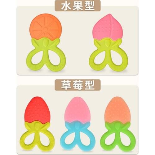 200pcs Silicone Safty Scissors shape Teether food grade silicone for baby teeth