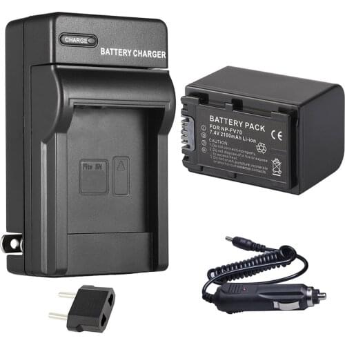 Battery + Charger for Sony HDR PJ320, PJ330, PJ340, PJ350, PJ380, PJ390, PJ510, PJ530, PJ540, PJ580V, PJ590V Handycam Camcorder