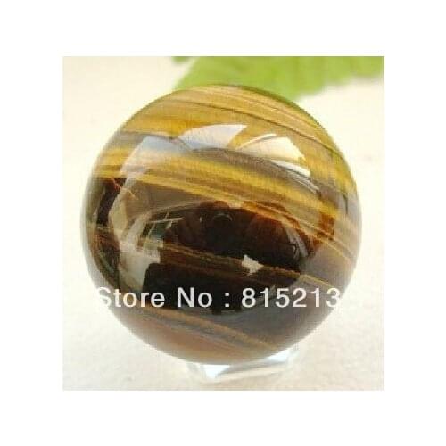 Free Shipping ddh0011 Natural Tigers Eye Ball Stone Sphere 40mm