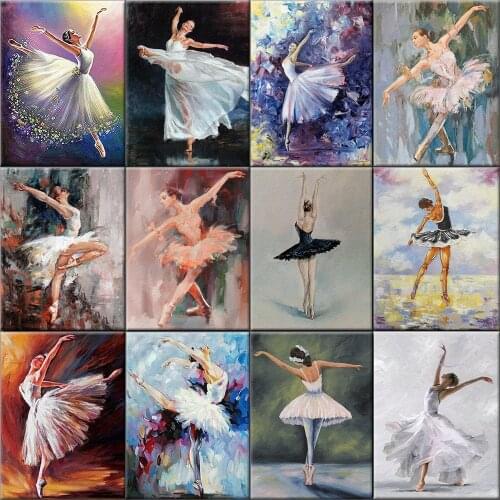 5D Diamond Embroidery Ballet Dance Woman Full Square/Round Diamond Painting Portrait Picture Of Rhinestones Mosaic Wall Decor