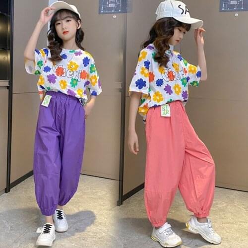 Girls suits 2021 new sweaters large childrens wearsports fashion autumn two-piece suit Outfits10 12 Years Girls Clothing Suits