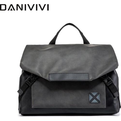 Leather Handbags Men Messenger Bag for Ipad Documents Mens Sling Crossbody Shoulder Bags High Quality Business Travel Bag