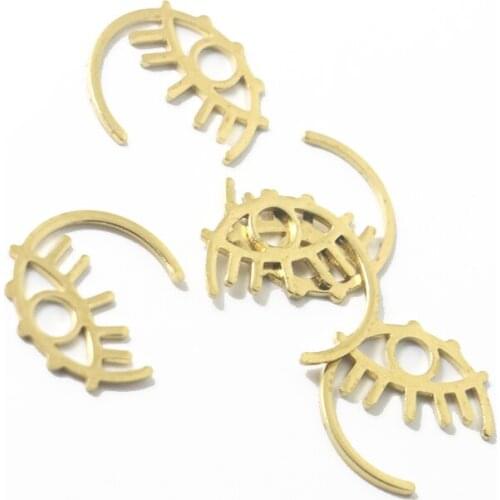 Trendy Brass Single Hole Hollow Devils Eye 20*1mm Earring Pendant Luggage Pendant DIY Handmade Material