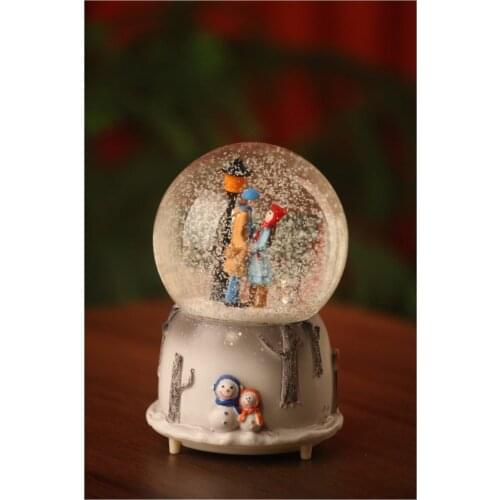 Music Unicorn Snow Globe Snow Spraying Crystal Balls Gift Luminous Globes Office And Home Decoration