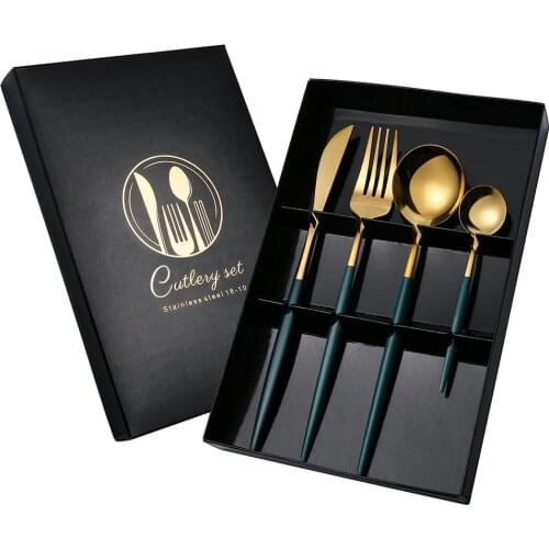 4-piece cutlery gift box set 410 stainless steel cutlery cutlery cutlery chopsticks Western tableware gift set box