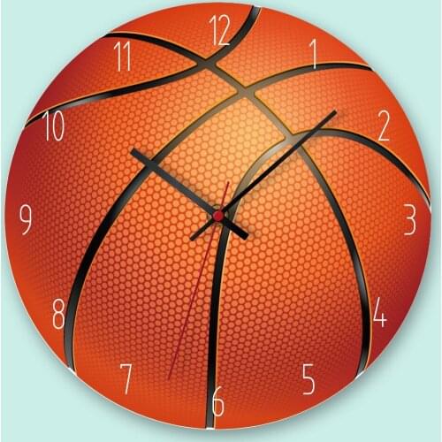 Basketball Wall Clock Lime Modern Kitchen Clock Watch Home Decor Living Room Clock Tropical ball Wall Art Timepieces