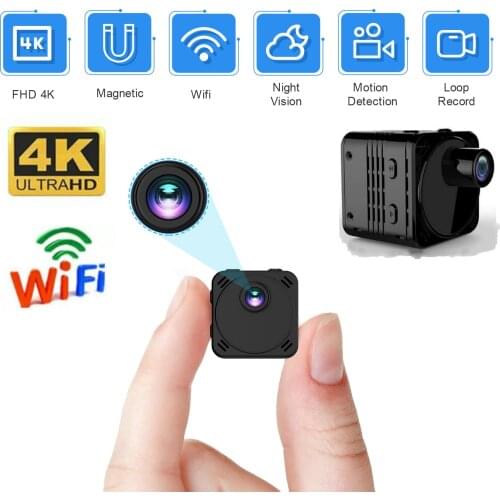 New 4K Mini Camera WiFi Smart Wireless Camcorder IP Hotspot HD Small Cam Motion Detection Vlog Espia Night Vision Video Micro