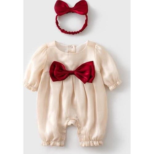 2021 New Baby Girls Romper Lace Princess Infant Clothes Newborn 1st Birthday Party Newborn Girls Long Slevess Jumpsuit Overalls