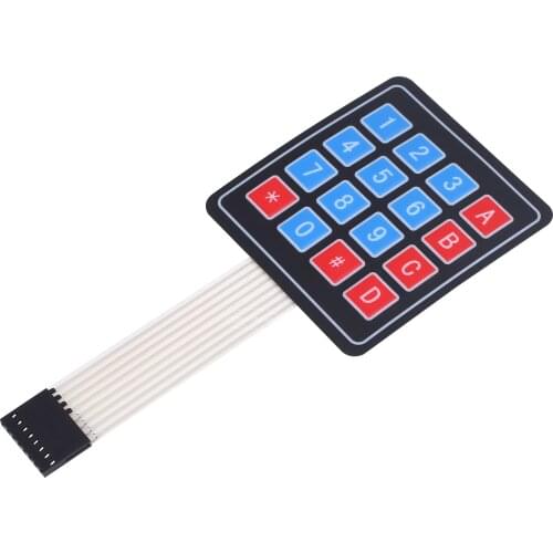 New 4 12 16 Key 4*4 Membrane Switch Keypad 1x4 3x4 4x4 Matrix Array Matrix keyboard for smart car