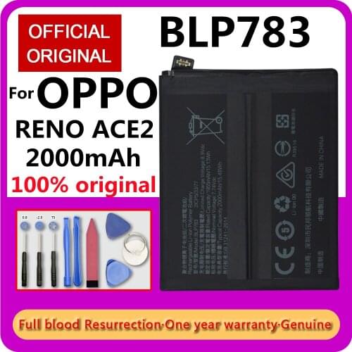 New 100% Original High Capacity 2000mAh BLP783 Smart Mobile Cell Phone Replacement Battery for OPPO RENO ACE2 ACE 2 Batteries