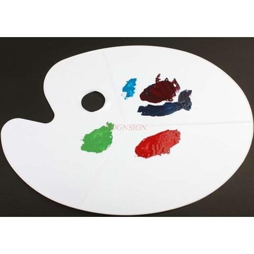 Palette watercolor plate Ellipse palette Plum plate three-line palette watercolor plate flat palette cardboard gouache