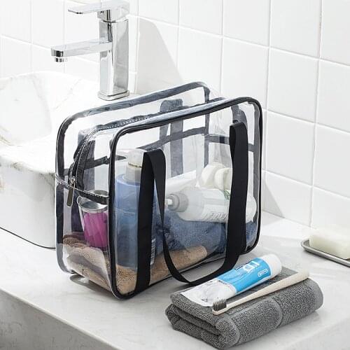 Transparent Waterproof PVC Travel Bag Large Capacity Of Bags Unisex Clothing Sorting Organize Storage Bags Bathing Bag Wholesale