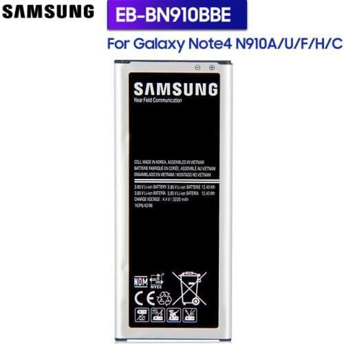 Samsung Original Battery EB-BN910BBE EB-BN910BBU For GALAXY NOTE4 N910F N910H N910V N910C N910a N910u NOTE 4 EB-BN910BBC