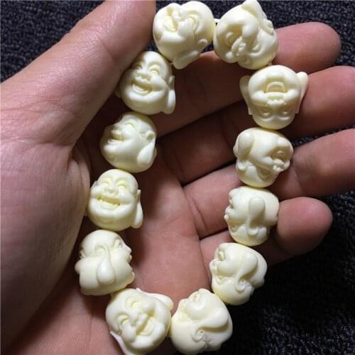 Happy Buddha Lucky Bracelet Statue Modern Art Hand Sculpture Chinese Buddha Statue Car decoration pendant Gift souvenir