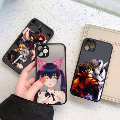 High school dxd Anime Phone Case For iphone 12 11 7 8 plus mini x xs xr pro max matte transparent cover