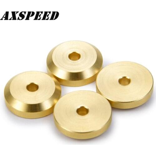 AXSPEED RC Car Steel Drive Stub +4mm Axle Brass Weights Counterweight 5g/pc for 1:24 RC Crawler Axial SCX24 Upgrade Parts