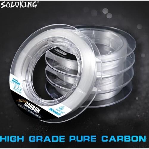 Sinking 100% Fluorocarbon Fishing Line Monofilament 50m 100m 3-35LB Strong Casting Leader Line for Freshwater Saltwater Bass