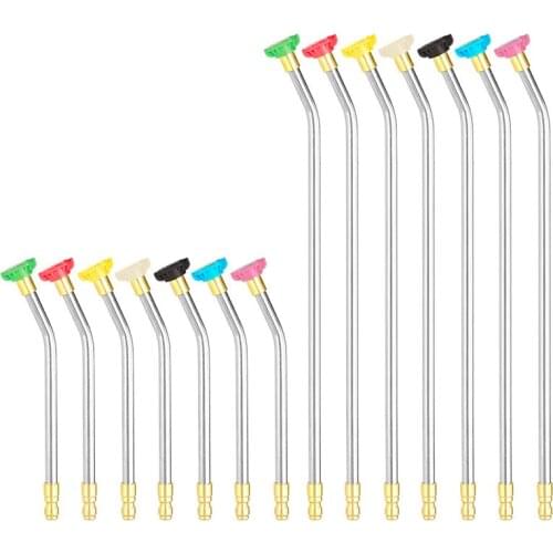 High Pressure Water Gun Extension Rod 30° Extended Bending Rod17/35cm Soap Fan Foam Shape For 1/4 Quick Plug Female Connectors