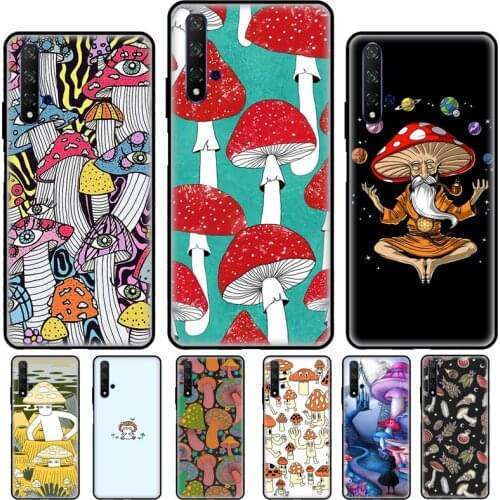 Magic Mushrooms For Huawei Y7A Y5P Y6P 2020 Y3 Y5 Y6 Y9 Y7 Prime 2018 2017 2019 Nova 2 Z 3 5T Phone Case