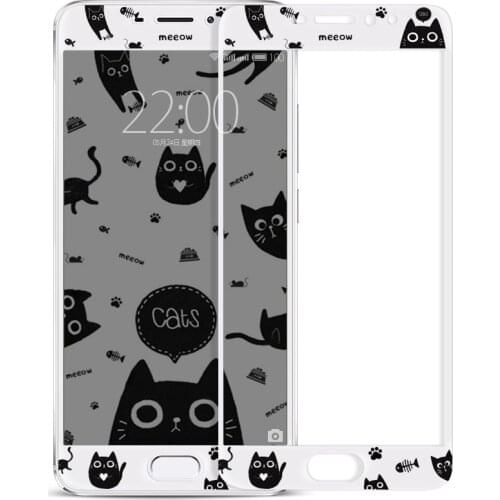 Cute Tempered Glass Screen Protector for iPhone 7 7 Plus 8 Plus 6 6s Cartoon Carbon Fiber Soft Edge Decorative Front Film Cover