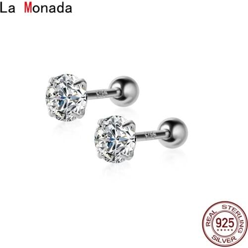La Monada Stud Earrings For Women Silver 925 Minimalist Elegant Fine Women Earrings Jewelry Stud Earrings 925 Sterling Silver
