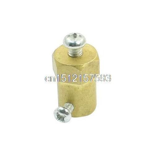Gold Tone 5mm Shaft Smart Car Wheels DC Gear Motor Hex Coupling Coupler