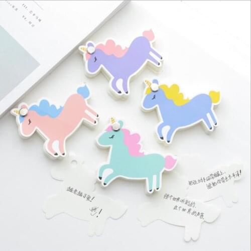 Kawaii Cartoon Unicorn Mini Pocket Vocabulary Writing Reciting Book Cute Cactus Small Message Memo Notes Tabs Planner Notebook