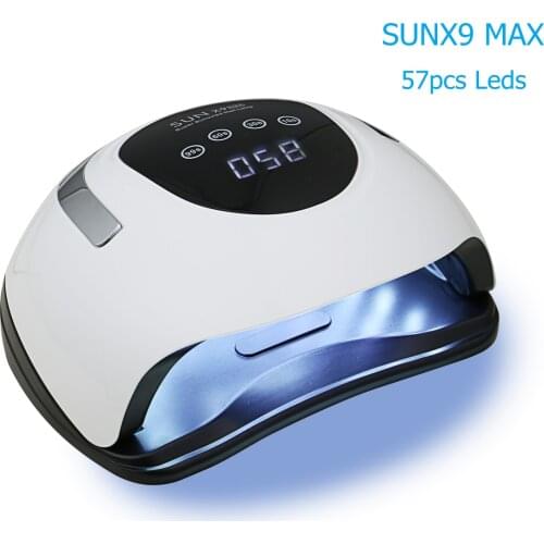 114W SUNX9 Max UV LED Nail Lamp Nail Dryer 57 LEDs Manicure Lamp Portable Nail Gel Polish Lamp Professional Manicure Machine