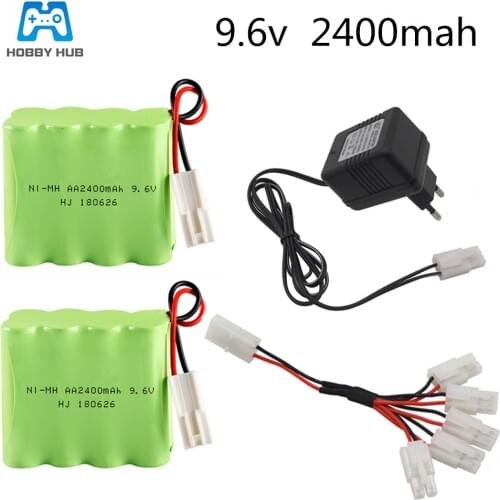 2/3/4pcs 9.6V 2400mah rechargeable battery for RC car boat guns tank truck remote control electeric toys 9.6 v AA nimh battery