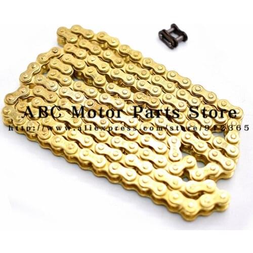 25H Chain 144 Links with 1pc Spare Master Link For 2 Stroke 47cc 49cc Engine Mini Moto Dirt ATV Pocket Bike Go Kart Gold