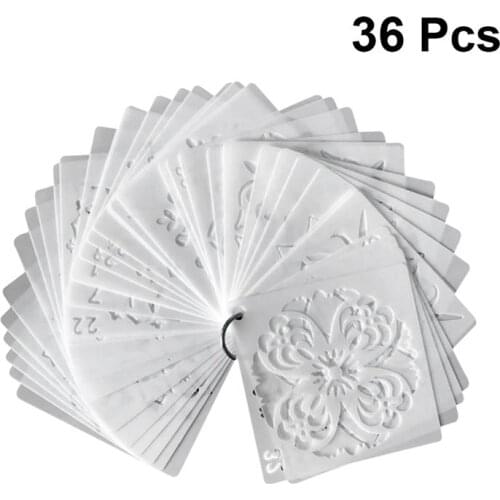 36pcs Mandala Drawing Stencils DIY Painted Decoration Hollow Mandala Spraying Stencils Inkjet DIY Mandala Painting Template