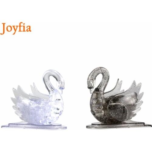 3D Crystal Puzzle Elegant Swan Jigsaw Model Kids DIY Beautiful Craft Toys Furnish & Decorate Gift Educational Toys for Children