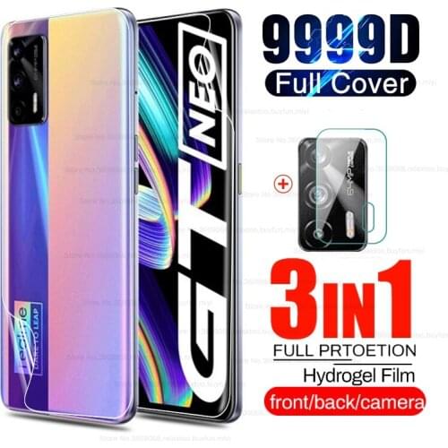 9999D Front Back Hydrogel Film For Realme GT Neo 5G Full Screen Camera Protector On Realmi Relme GTNeo RealmeGT 2021 Not Glasses
