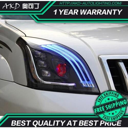AKD Car Styling for Toyota Prado Headlight 2004-2009 LC2700 LED Headlight DRL Head Lamp LED High Low Beam Accessories