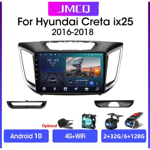 JMCQ Android 10 2+32G DSP Car Radio Multimidia Video Player Navigation GPS For hyundai Creta ix25 2015-2018 Rio 2din Head Unit
