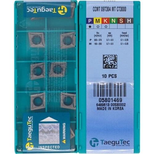 CCMT09T304-MT CT3000 Original Taegutac Carbide Inserts Turning Inserts Lathe Tools 10Pcs/Lot