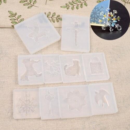 Chzimade Transparent Silicone Mould Horse Snowflake Key Cross DIY Mold Cake Decorating Collection