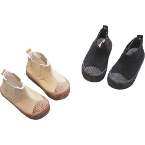 Children Shoes Autumn Boys Boots Kids Casual Canvas Boots Girls Flat Sneakers Soft Bottom Student Shoes SSP018