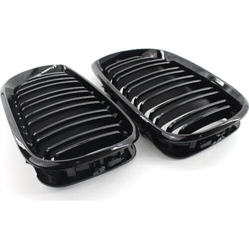 For BMW E46 316i 318i 320i 325i 330i 4 Door 2002-2005 1 Pair Kidney Grille Double Line Kidney Grill 51132158542 51132158543