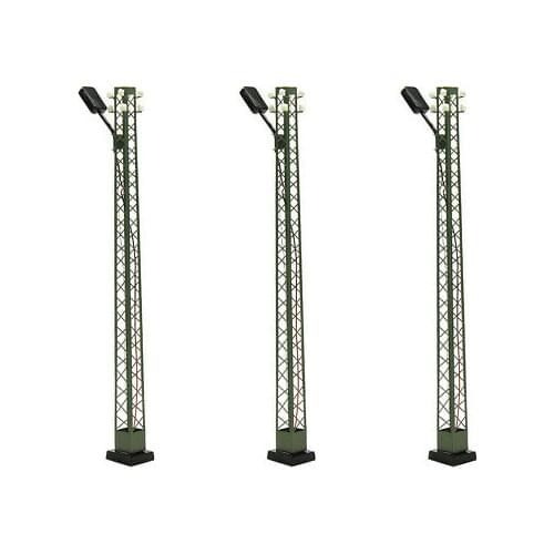 LQS60HO 3pcs Model Railway lights Lattice Mast lamp Track light HO Scale Layout