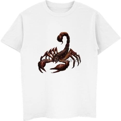 Scorpion Design T-shirt Cool 3D Cartoon Animal Print T Shirt Men Cotton Short Sleeve Shirt Hip Hop Tees Tops Harajuku Streetwear