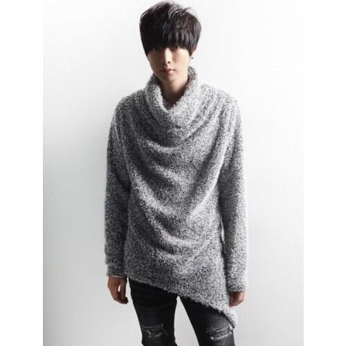 Mens new autumn and winter high collar mens Korean slim bottoming fashion versatile warm top
