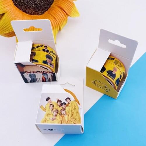 K-POP Bangtan Boys New Album BUTTER Same Tape Paper Tapes Hand Account Book Stickers Wall Stickers DIY Gifts Fan Collection
